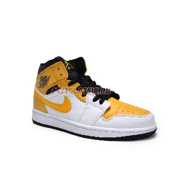 Air Jordan 1 Mid University Gold 554724-170 White/Black/University Gold Sneakers