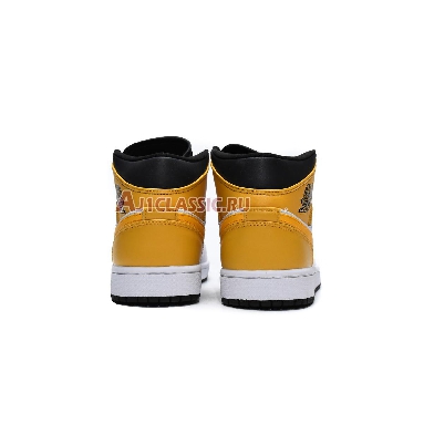 Air Jordan 1 Mid University Gold 554724-170 White/Black/University Gold Sneakers