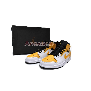 Air Jordan 1 Mid University Gold 554724-170 White/Black/University Gold Sneakers