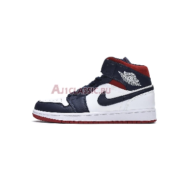 Air Jordan 1 Mid SE Olympic 852542-104 White/Midnight Navy/Varsity Red Sneakers