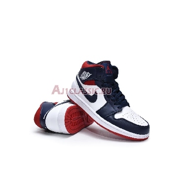 Air Jordan 1 Mid SE Olympic 852542-104 White/Midnight Navy/Varsity Red Sneakers