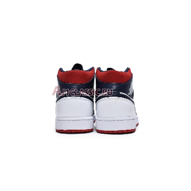 Air Jordan 1 Mid SE Olympic 852542-104 White/Midnight Navy/Varsity Red Sneakers