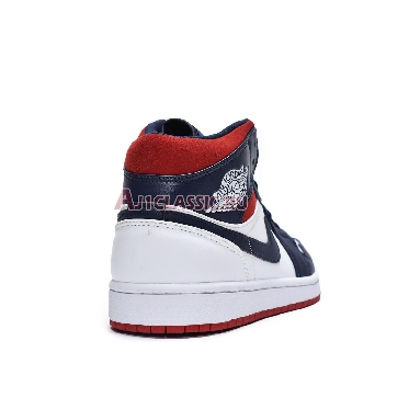 Air Jordan 1 Mid SE Olympic 852542-104 White/Midnight Navy/Varsity Red Mens Womens Shoes