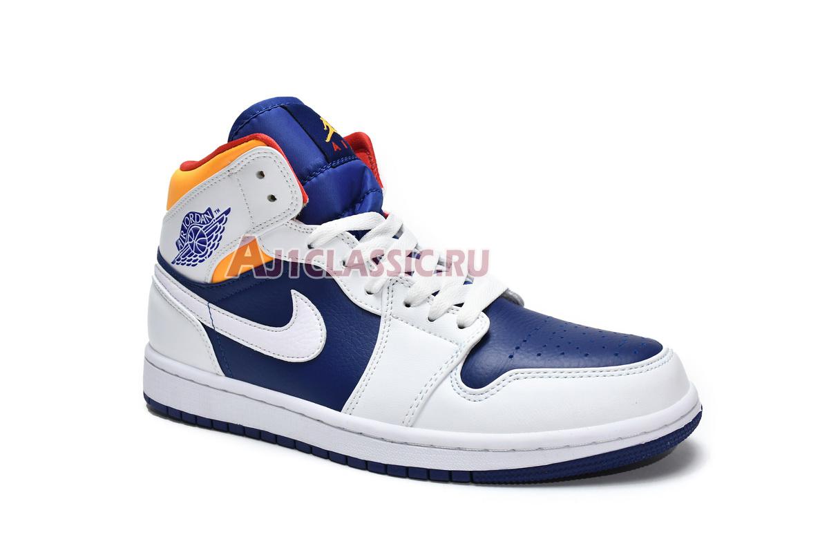 Air Jordan 1 Mid "White Deep Royal Blue" 554724-131