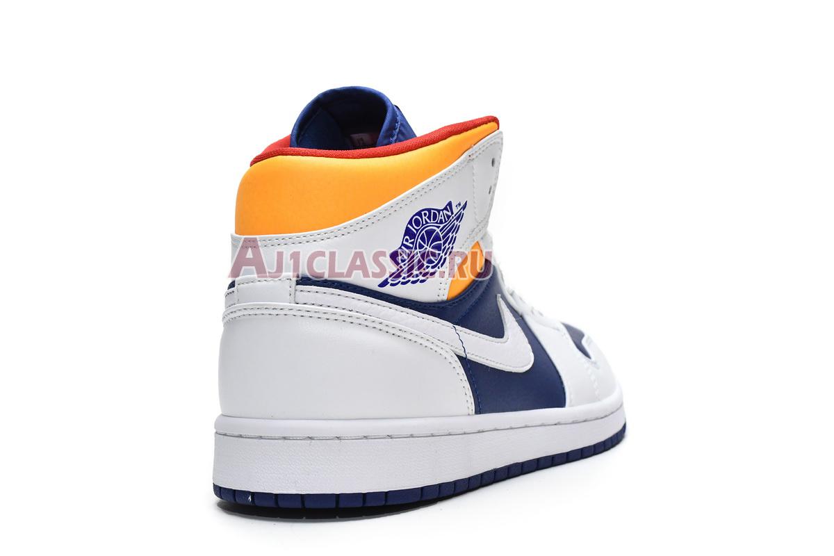 Air Jordan 1 Mid "White Deep Royal Blue" 554724-131