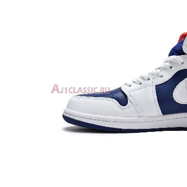 Air Jordan 1 Mid White Deep Royal Blue 554724-131 White/Deep Royal Blue/Track Red/Laser Orange Sneakers