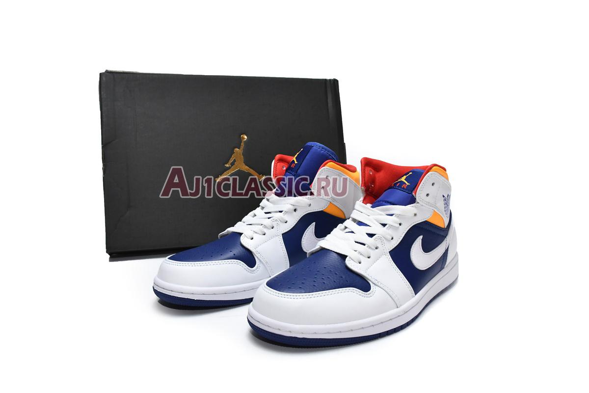 Air Jordan 1 Mid "White Deep Royal Blue" 554724-131