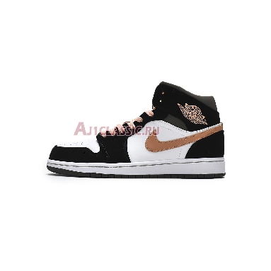 Air Jordan 1 Mid SE Peach Mocha DH0210-100 White/Apricot/Agate/Black Mens Womens Shoes