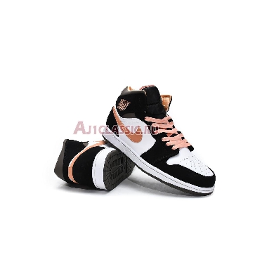 Air Jordan 1 Mid SE Peach Mocha DH0210-100 White/Apricot/Agate/Black Mens Womens Shoes