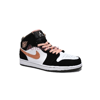 Air Jordan 1 Mid SE Peach Mocha DH0210-100 White/Apricot/Agate/Black Mens Womens Shoes