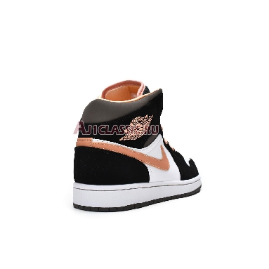 Air Jordan 1 Mid SE Peach Mocha DH0210-100 White/Apricot/Agate/Black Mens Womens Shoes