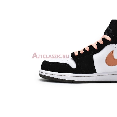 Air Jordan 1 Mid SE Peach Mocha DH0210-100 White/Apricot/Agate/Black Mens Womens Shoes