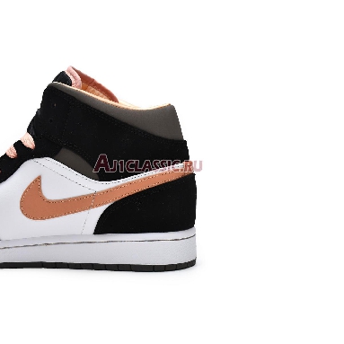 Air Jordan 1 Mid SE Peach Mocha DH0210-100 White/Apricot/Agate/Black Mens Womens Shoes