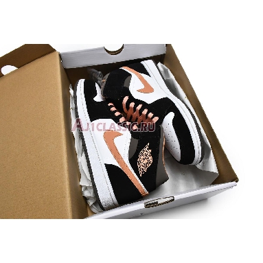 Air Jordan 1 Mid SE Peach Mocha DH0210-100 White/Apricot/Agate/Black Mens Womens Shoes