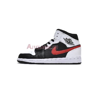 Air Jordan 1 Mid Chile Red 554724-075 Black/Chile Red/White Sneakers