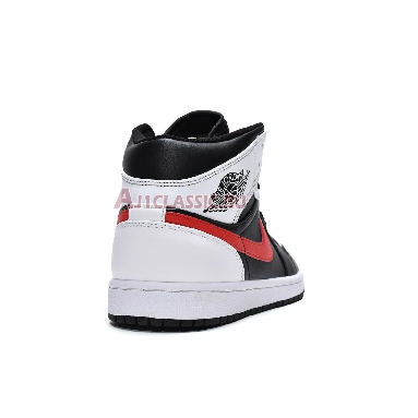 Air Jordan 1 Mid Chile Red 554724-075 Black/Chile Red/White Mens Womens Shoes