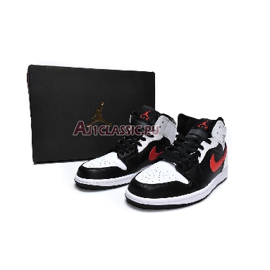 Air Jordan 1 Mid Chile Red 554724-075 Black/Chile Red/White Sneakers