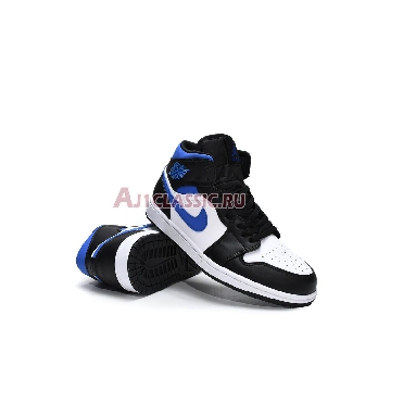 Air Jordan 1 Mid Racer Blue 554724-140 White/Black/Racer Blue Mens Womens Shoes