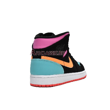 Air Jordan 1 Mid GS Candy 554725-083-02 Black/Total Orange Mens Womens Shoes