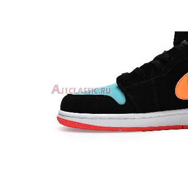 Air Jordan 1 Mid GS Candy 554725-083-02 Black/Total Orange Mens Womens Shoes