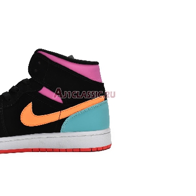 Air Jordan 1 Mid GS Candy 554725-083-02 Black/Total Orange Mens Womens Shoes