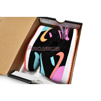 Air Jordan 1 Mid GS Candy 554725-083-02 Black/Total Orange Mens Womens Shoes