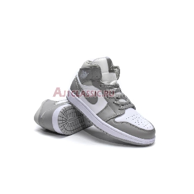 Air Jordan 1 Mid College Grey 554724-082 College Grey/Light Bone/White Mens Womens Shoes