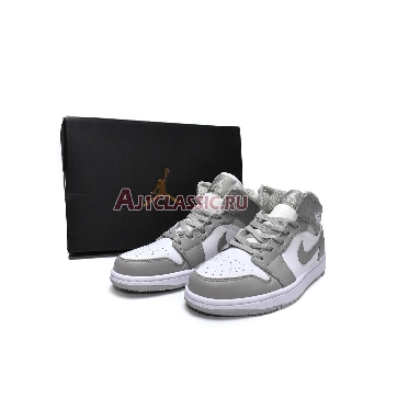 Air Jordan 1 Mid College Grey 554724-082 College Grey/Light Bone/White Mens Womens Shoes