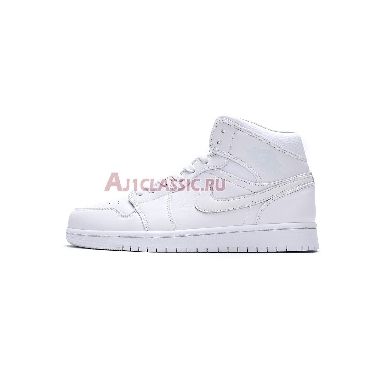 Air Jordan 1 Mid Triple White 554724-129 White/White-White Mens Womens Shoes