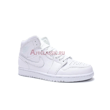 Air Jordan 1 Mid Triple White 554724-129 White/White-White Sneakers