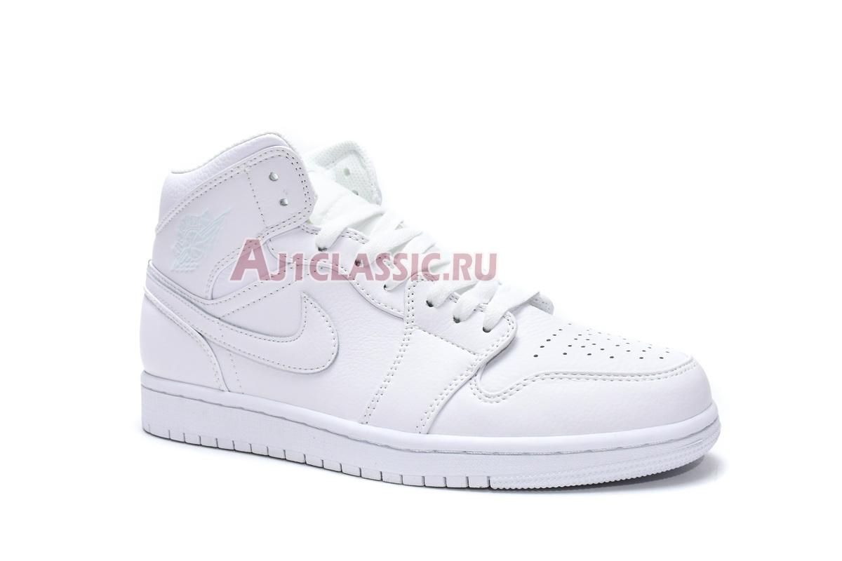 Air Jordan 1 Mid "Triple White" 554724-129