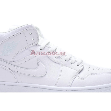 Air Jordan 1 Mid Triple White 554724-129 White/White-White Sneakers