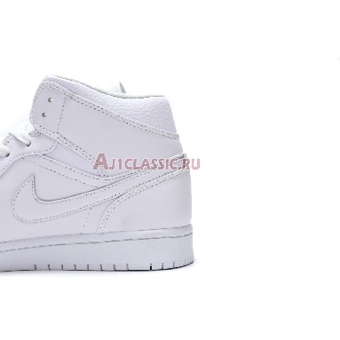 Air Jordan 1 Mid Triple White 554724-129 White/White-White Sneakers