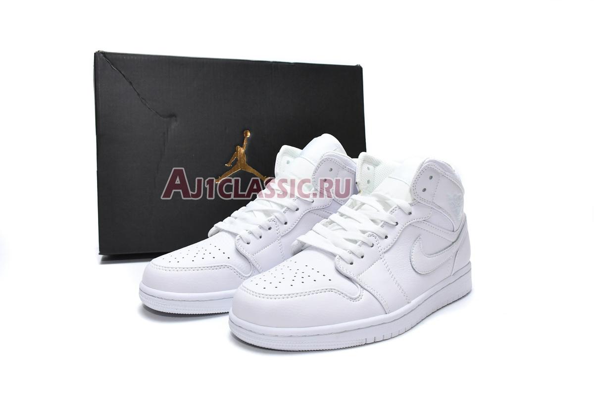 Air Jordan 1 Mid "Triple White" 554724-129