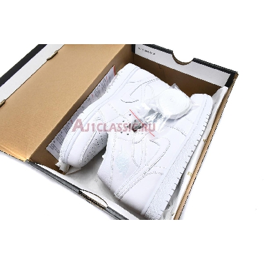 Air Jordan 1 Mid Triple White 554724-129 White/White-White Sneakers