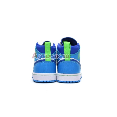 Air Jordan 1 Mid SE Sprite DA8010-400 Dark Powder Blue/Racer Blue/Green Strike Mens Womens Shoes