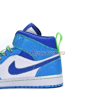 Air Jordan 1 Mid SE Sprite DA8010-400 Dark Powder Blue/Racer Blue/Green Strike Mens Womens Shoes