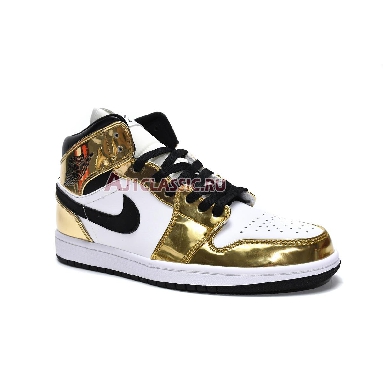 Air Jordan 1 Mid SE Metallic Gold DC1420-700 Metallic Gold/White/Black Sneakers