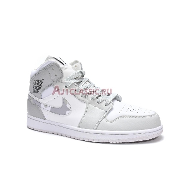 Air Jordan 1 Mid Swoosh Logo - Grey Camo DC9035-100 White/Photon Dust/Grey Fog Mens Womens Shoes