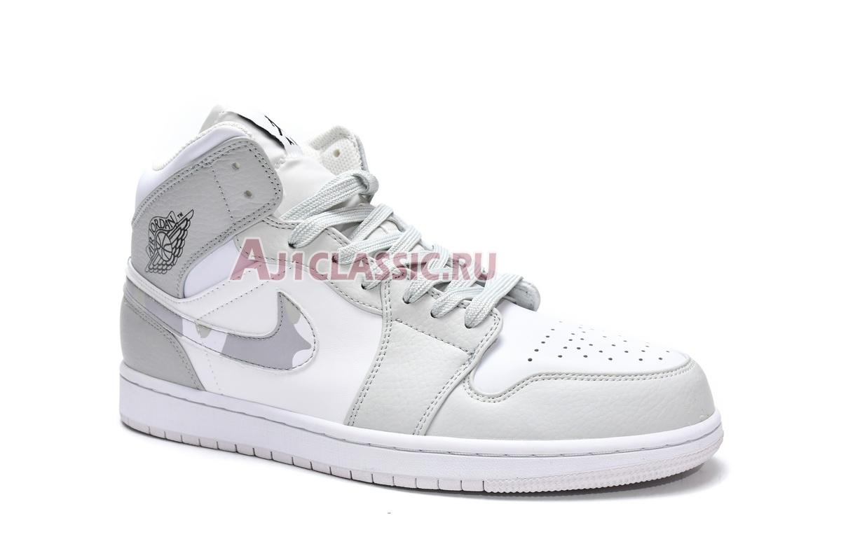 Air Jordan 1 Mid "Swoosh Logo - Grey Camo" DC9035-100