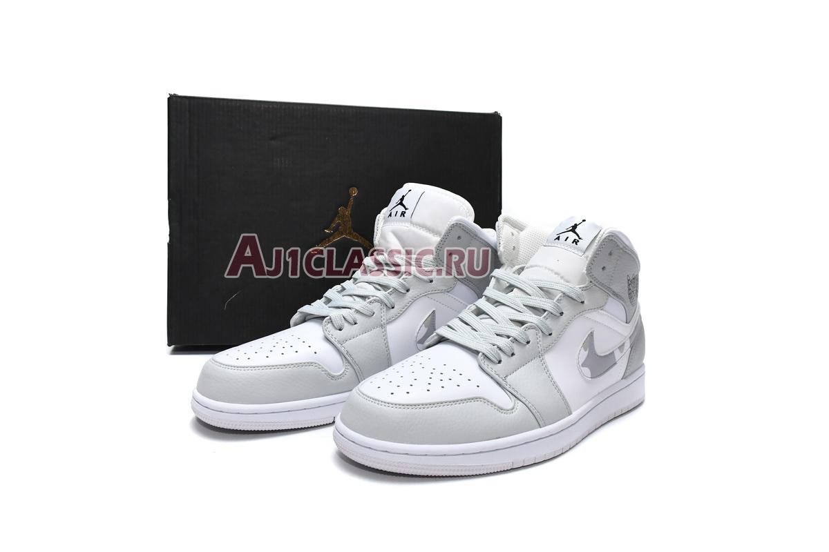 New Air Jordan 1 Mid "Swoosh Logo - Grey Camo" DC9035-100 Shoes