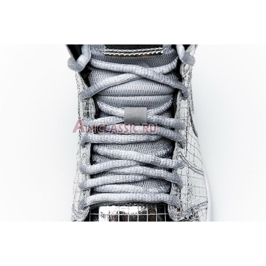 Air Jordan 1 Mid Disco Ball CU9304-001 Metallic Silver/White Sneakers