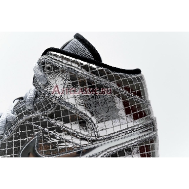 Air Jordan 1 Mid Disco Ball CU9304-001 Metallic Silver/White Mens Womens Shoes