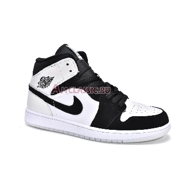 Air Jordan 1 Mid  SE Diamond DH6933-100 White/Black/Multi-Color Sneakers