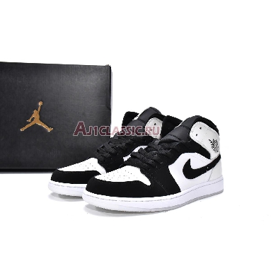 Air Jordan 1 Mid  SE Diamond DH6933-100 White/Black/Multi-Color Sneakers