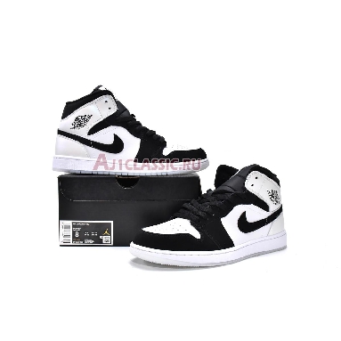 Air Jordan 1 Mid  SE Diamond DH6933-100 White/Black/Multi-Color Sneakers