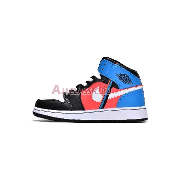 Air Jordan 1 Mid  SE Diamond CV4891-001 Black/White/Blue Orbit Sneakers