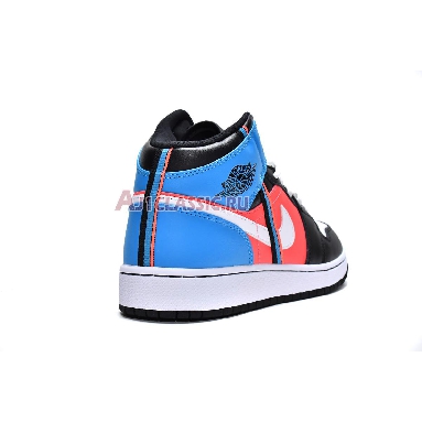 Air Jordan 1 Mid  SE Diamond CV4891-001 Black/White/Blue Orbit Sneakers