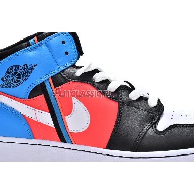 Air Jordan 1 Mid  SE Diamond CV4891-001 Black/White/Blue Orbit Sneakers