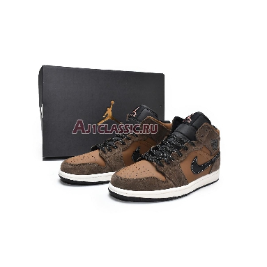 Air Jordan 1 Mid  SE Dark Chocolate DC7294-200 Dark Chocolate/Archaeo Brown/Black/Crimson Bliss Sneakers